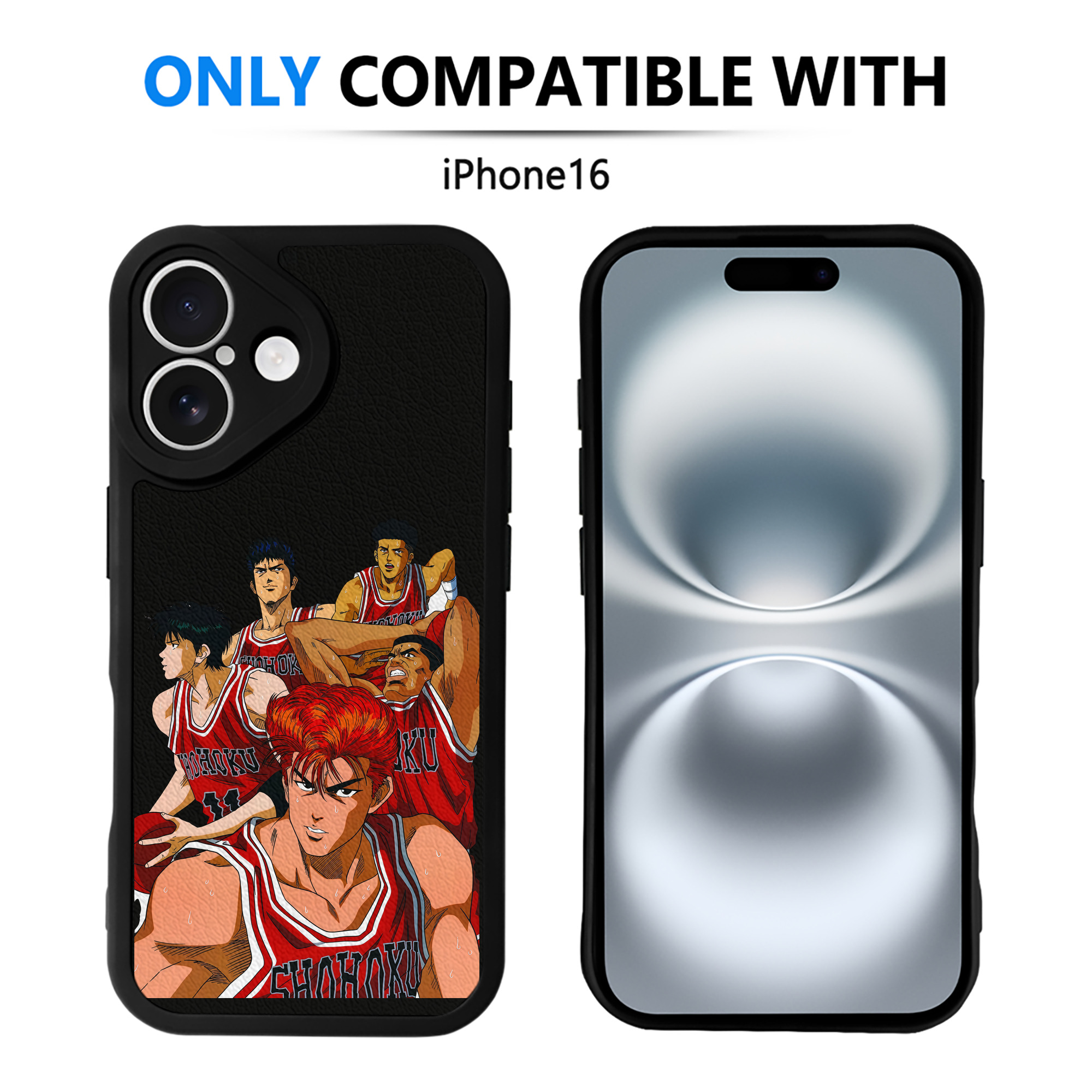 （画像用） SLAM DUNK／スラムダンク 【iPhone 16シリーズ対応】シリコンスマホケース（レザー調） 材質：シリコン